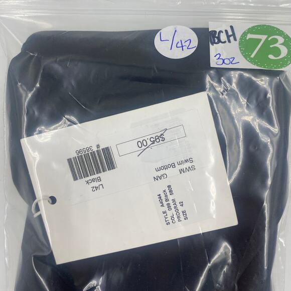 GANNI BLACK Classic String Bikini BOTTOM ONLY Style #A4044 Large L/42 - Picture 9 of 9